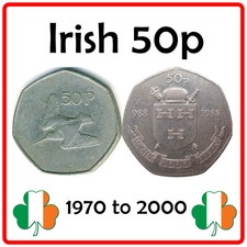 Ireland | Irish 50p | 50 Pence | Woodcook | 1970 - 2000