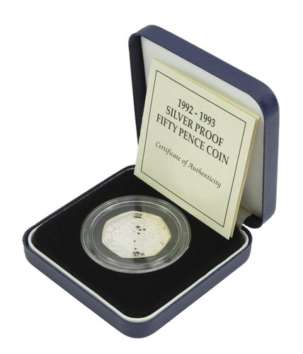 Silver proof 50p - silver,