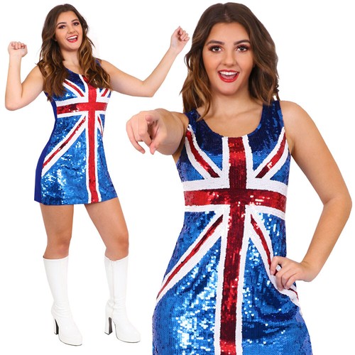 Ladies union jack sequin - ladies,