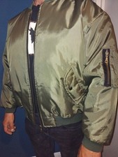 MA-1 Style Green Bomber Jacket