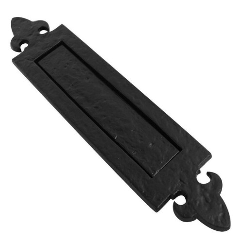 Black antique letter box plate - box,