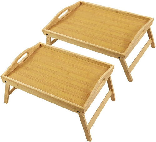 Bamboo bed tray table set - bed,