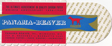 Panama-Beaver Typewriter Ribbons Die-Cut  Advertising Ink Blotter