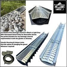 Decorative stone Gravel Drainage Drain channel 90mm Deep for Garden or driveway