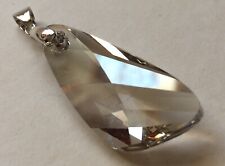 Swarovski 48mm Crystal Silver Shade Pendant Charm with Rhodium Plated Loop Hook