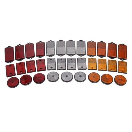 Red amber white reflector - red,