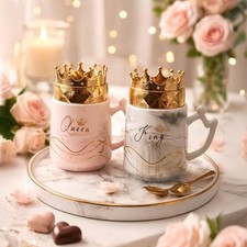 King and Queen Couples Mug Set