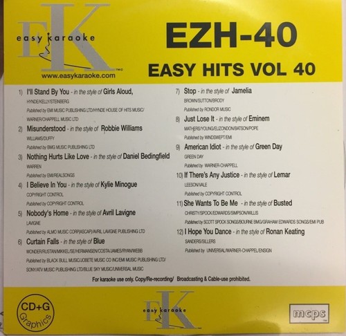 Easy karaoke hits series - hits,