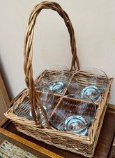 Vintage Wicker Carrier Basket