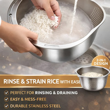 Stainless Steel Rice Washer &