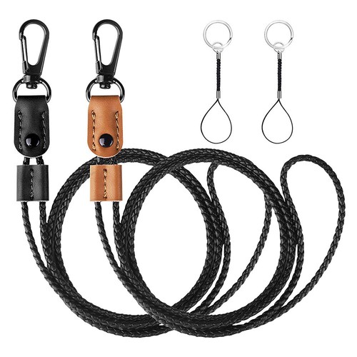 Neck lanyard braided - braided, leather
