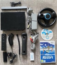 Nintendo Wii Console RVL-001 PAL Set Up For Wii Sports Resort & Mario Kart