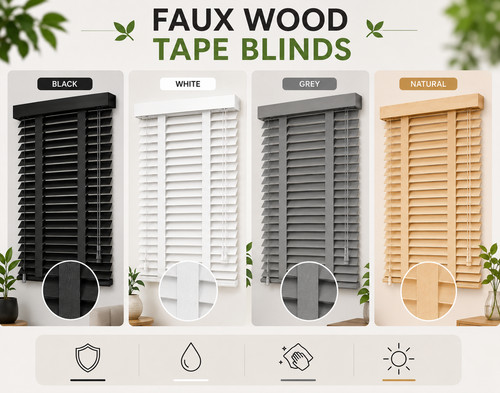 Faux wood window venetian - window,