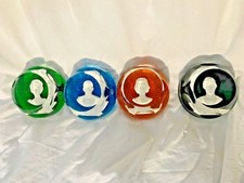 4 Baccarat harlequin glass