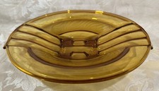 August Walther & Söhne - Art Deco Bowl - 1937 'Orient' - Pressed Glass - Amber