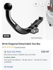 BRINK DETACHABLE TOWBAR WITH