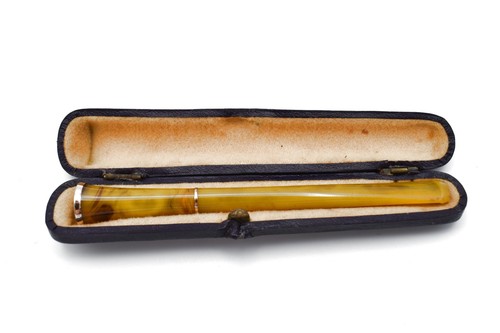 Antique 9ct gold long cheroot - antique,