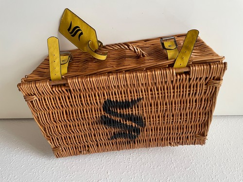 Wicker picnic hamper - hamper, basket