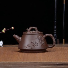 Chinese Yixing Zisha Clay Pottery Teapot Plum Blossom Design Clay Pot 360 cc