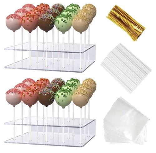 Pack cake pop acrylic - 2, stand