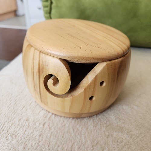 Wooden yarn bowl knitting - bowl,