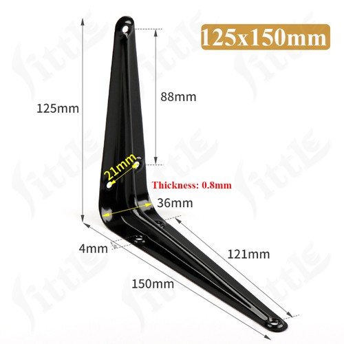 Black white shelf bracket - black/,