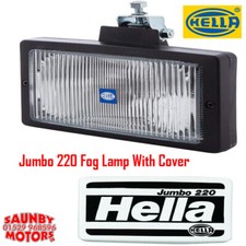 Hella  1NE 006 300-071 Jumbo 220 Clear Lens Glass Fog Lamp With Black Casing
