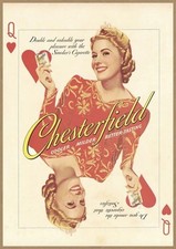 CHESTERFIELD IllustratiMini Poster ReproductiAdvertisement Chesterfield Girl eek