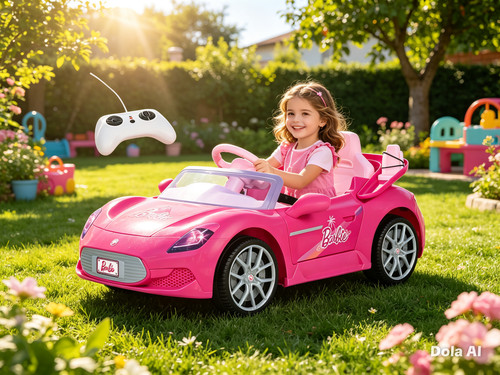 Barbie electric ride car - barbie, on