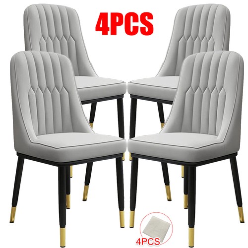4pcs dining chairs - 4pcs, leather