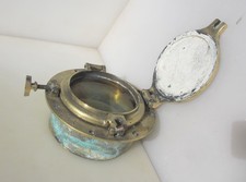 Victorian Brass Porthole Window Ship Old Nautical Marine Maritime Antique 9.5"W