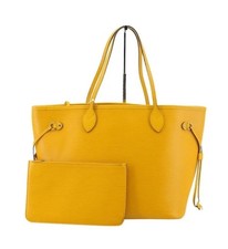 Authentic Louis Vuitton Epi Leather Neverfull MM Tote Bag Citron Yellow M40931