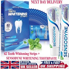 42 TEETH WHITENING STRIPS PROFESSIONAL PLUS BRILLIANCE WHITENING TOOTHPASTE 75ML