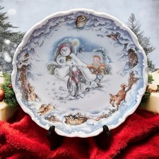 Royal Doulton The Snowman Gift Collection Plate Snowman’s Motorbike Ride - 1st