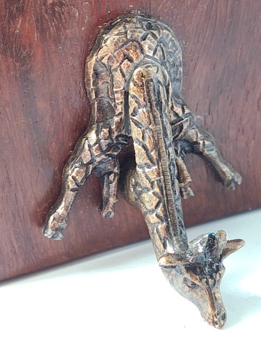 Vintage cast metal giraffe - vintage,