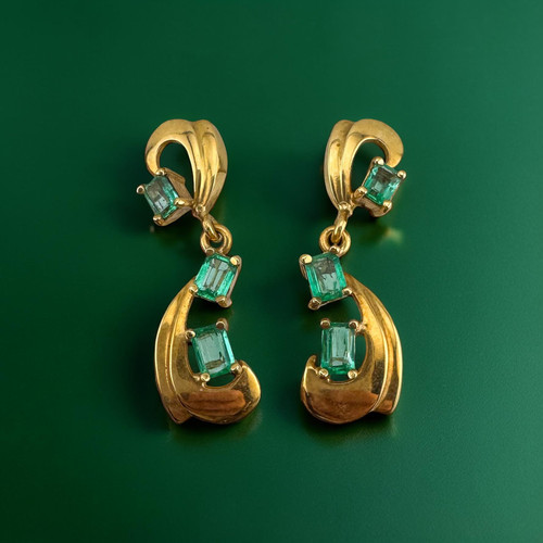Elegant vintage 18k yellow - elegant,