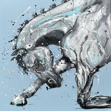 Bowing Horse Original Acrylic