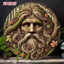 Pagan Green Man Face Plaque