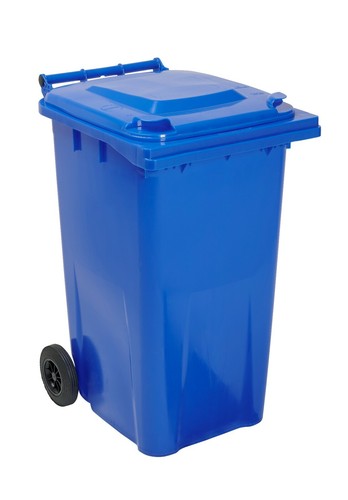 Blue 240 litre wheelie bin - litre,