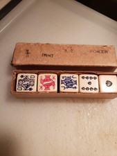 VINTAGE SET OF POKER DICE 5/8"