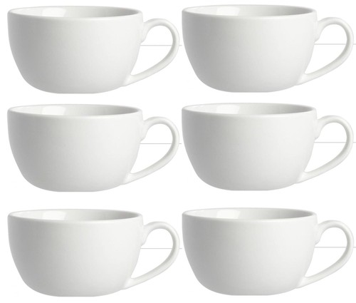 Large cappuccino cups - cups, white