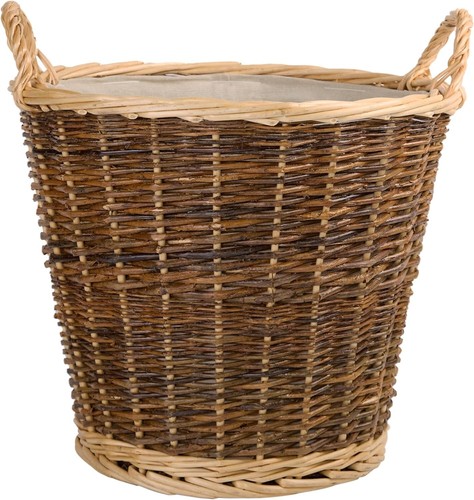 Unpeeled log lined - bh, basket