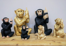 Rude Monkey Ornament Up Yours