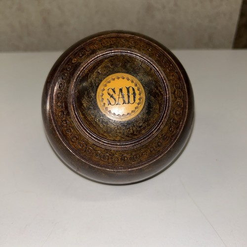 Vintage lawn bowl lignum - lawn, vitae