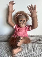 The Ashton Drakes Galleries Baby Monkey Doll By Ina Volprich -Good Home Required