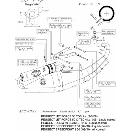 Complete exhaust leovince - complete, hm