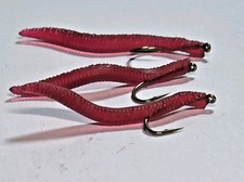 3 Red Bloodworm Fly Fishing