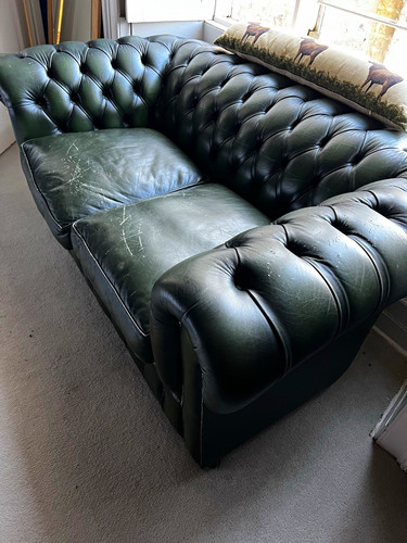 Chesterfield green leather - green,