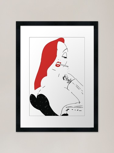 Jessica rabbit framed art - jessica,