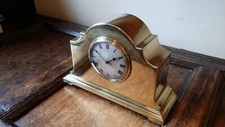 1900 FINE ANTIQUE EDWARDIAN BRASS MANTEL CLOCK - 8 DAY PLATFORM ESCAPEMENT
